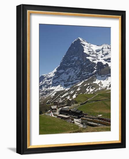 Kleine Scheidegg and Eiger Near Grindelwald, Bernese Oberland, Swiss Alps, Switzerland, Europe-Hans Peter Merten-Framed Photographic Print