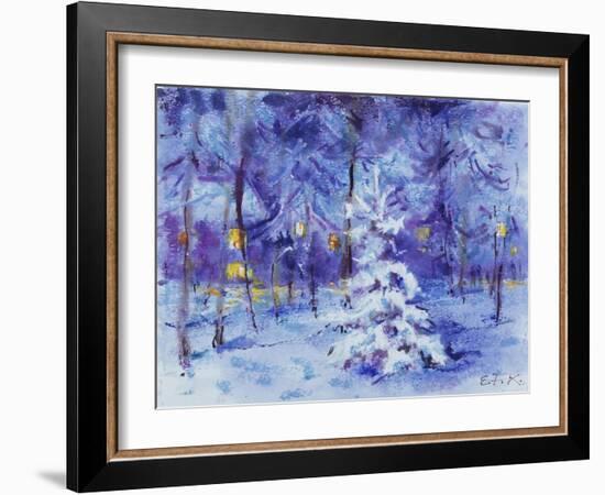 Kleine Verschneite Tanne Am Stadtrand Von Muenchen, 1999-Eva Fischer-Keller-Framed Giclee Print