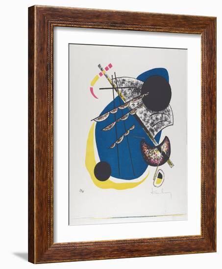 Kleine Welten II (Small Worlds Ii), 1922 (Lithograph Printed in Black, Red, Blue, Yellow)-Wassily Kandinsky-Framed Giclee Print