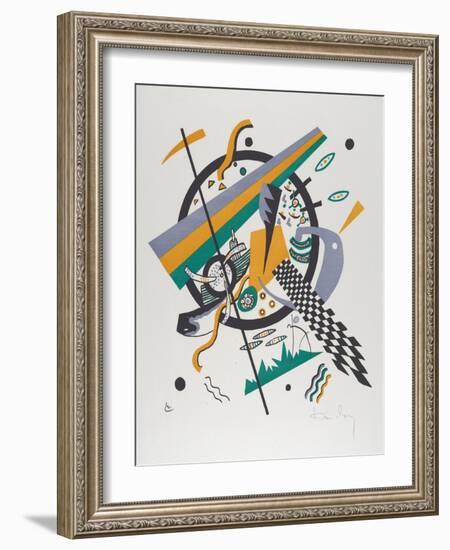 Kleine Welten IV (Small Worlds Iv), 1922 (Lithograph Printed in Green and Orange)-Wassily Kandinsky-Framed Giclee Print