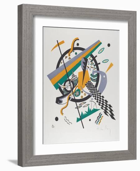 Kleine Welten IV (Small Worlds Iv), 1922 (Lithograph Printed in Green and Orange)-Wassily Kandinsky-Framed Giclee Print