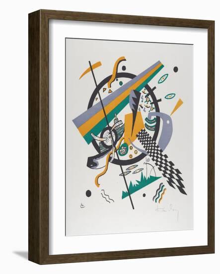 Kleine Welten IV (Small Worlds Iv), 1922 (Lithograph Printed in Green and Orange)-Wassily Kandinsky-Framed Giclee Print