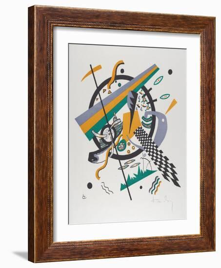 Kleine Welten IV (Small Worlds Iv), 1922 (Lithograph Printed in Green and Orange)-Wassily Kandinsky-Framed Giclee Print