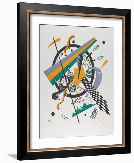 Kleine Welten IV (Small Worlds Iv), 1922 (Lithograph Printed in Green and Orange)-Wassily Kandinsky-Framed Giclee Print