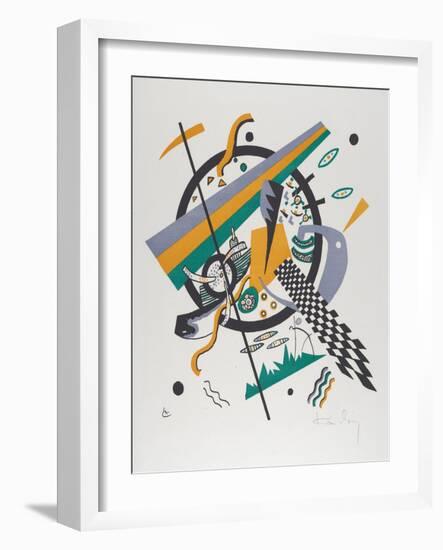 Kleine Welten IV (Small Worlds Iv), 1922 (Lithograph Printed in Green and Orange)-Wassily Kandinsky-Framed Giclee Print