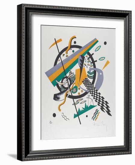 Kleine Welten IV (Small Worlds Iv), 1922 (Lithograph Printed in Green and Orange)-Wassily Kandinsky-Framed Giclee Print