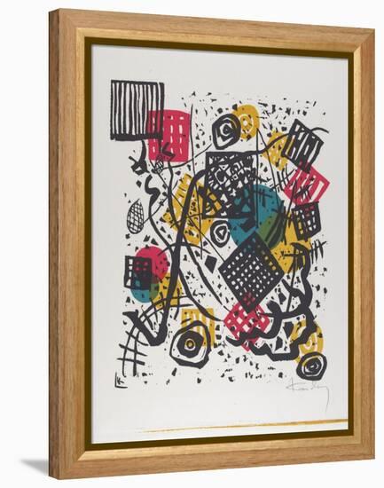 Kleine Welten V (Small Worlds V), 1922 (Woodcut Printed in Red, Blue, Yellow, and Black)-Wassily Kandinsky-Framed Premier Image Canvas