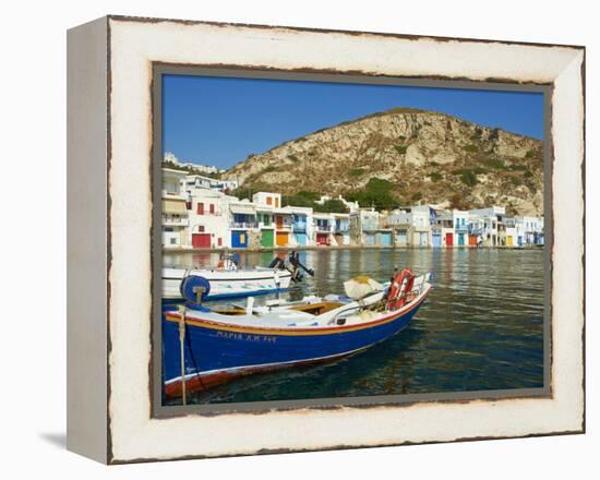 Klima, Old Fishing Village, Milos Island, Cyclades Islands, Greek Islands, Aegean Sea, Greece, Euro-Tuul-Framed Premier Image Canvas