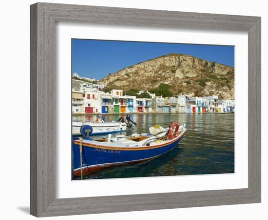 Klima, Old Fishing Village, Milos Island, Cyclades Islands, Greek Islands, Aegean Sea, Greece, Euro-Tuul-Framed Photographic Print