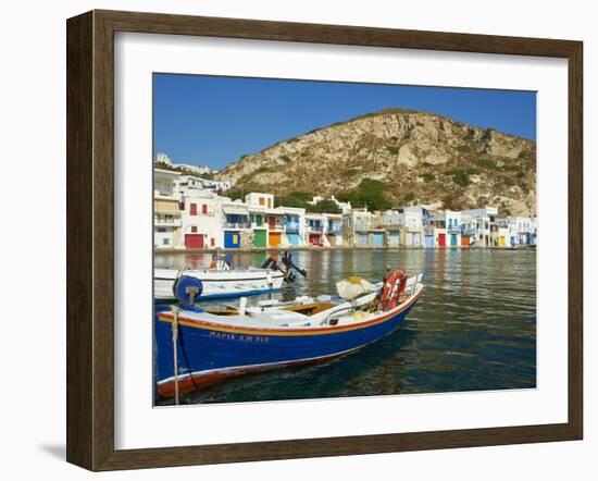 Klima, Old Fishing Village, Milos Island, Cyclades Islands, Greek Islands, Aegean Sea, Greece, Euro-Tuul-Framed Photographic Print