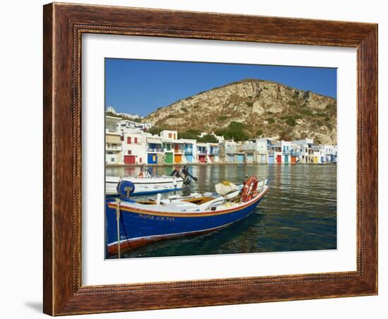 Klima, Old Fishing Village, Milos Island, Cyclades Islands, Greek Islands, Aegean Sea, Greece, Euro-Tuul-Framed Photographic Print