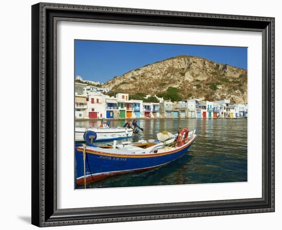 Klima, Old Fishing Village, Milos Island, Cyclades Islands, Greek Islands, Aegean Sea, Greece, Euro-Tuul-Framed Photographic Print