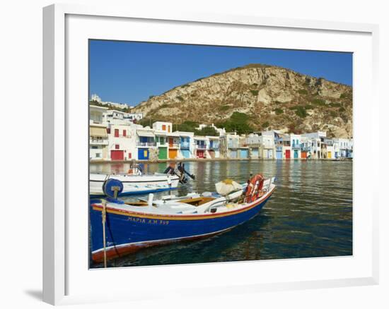 Klima, Old Fishing Village, Milos Island, Cyclades Islands, Greek Islands, Aegean Sea, Greece, Euro-Tuul-Framed Photographic Print