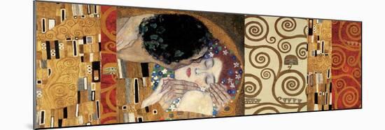 Klimt Deco (The Kiss)-Gustav Klimt-Mounted Art Print