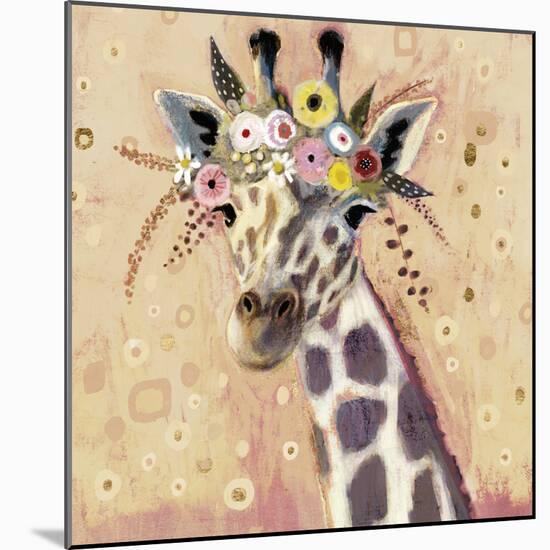 Klimt Giraffe I-null-Mounted Art Print