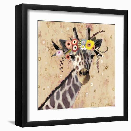 Klimt Giraffe II--Framed Art Print