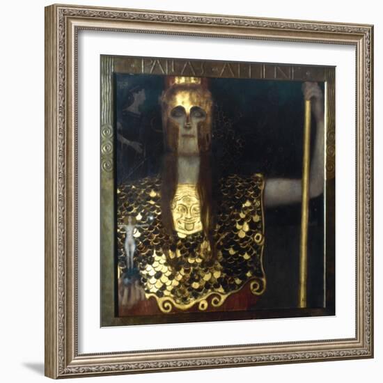 Klimt: Pallas Athena, 1898-Gustav Klimt-Framed Giclee Print