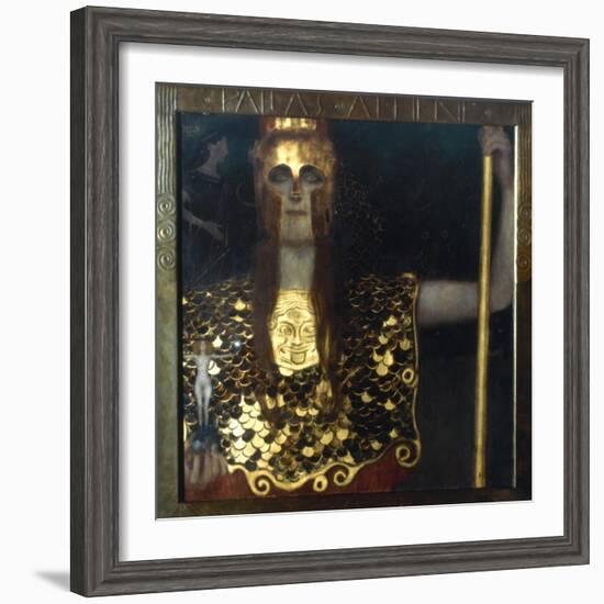 Klimt: Pallas Athena, 1898-Gustav Klimt-Framed Premium Giclee Print