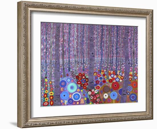 Klimt's Forest, 2010-David Newton-Framed Giclee Print