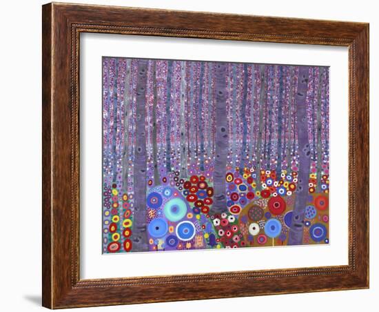 Klimt's Forest, 2010-David Newton-Framed Giclee Print