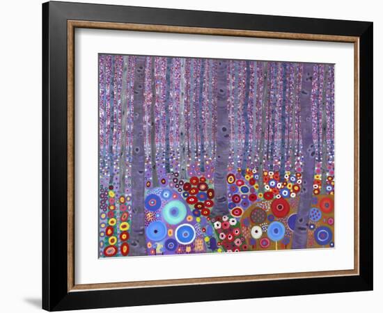 Klimt's Forest, 2010-David Newton-Framed Giclee Print