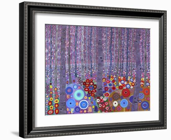 Klimt's Forest, 2010-David Newton-Framed Giclee Print