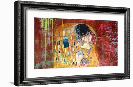 Klimt's Kiss 2.0 (detail)-Eric Chestier-Framed Giclee Print