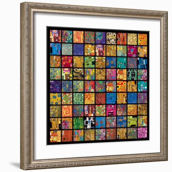 Klimt Squares-Gustav Klimt-Framed Art Print