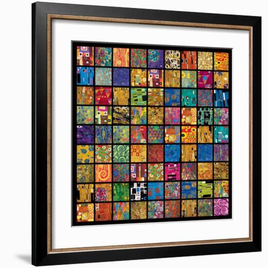 Klimt Squares-Gustav Klimt-Framed Art Print