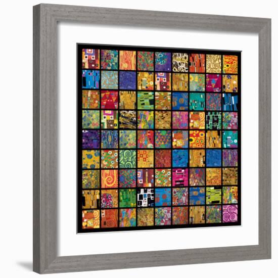 Klimt Squares-Gustav Klimt-Framed Art Print