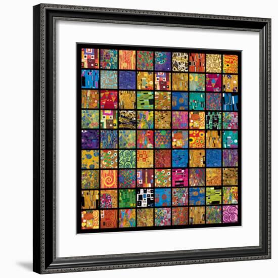 Klimt Squares-Gustav Klimt-Framed Art Print