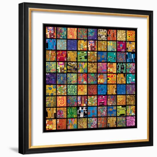 Klimt Squares-Gustav Klimt-Framed Art Print