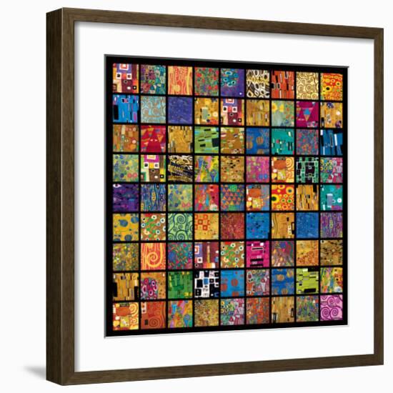 Klimt Squares-Gustav Klimt-Framed Art Print