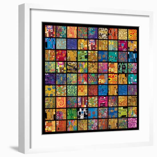 Klimt Squares-Gustav Klimt-Framed Art Print