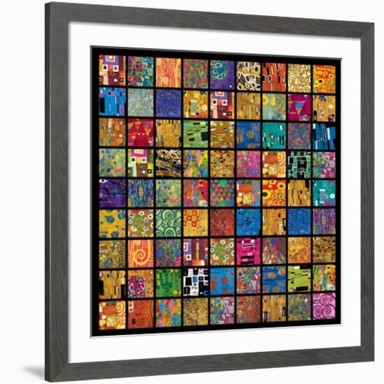 Klimt Squares-Gustav Klimt-Framed Art Print