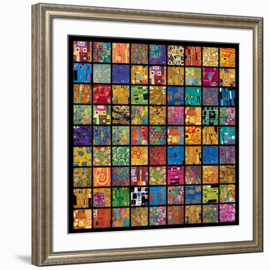 Klimt Squares-Gustav Klimt-Framed Art Print