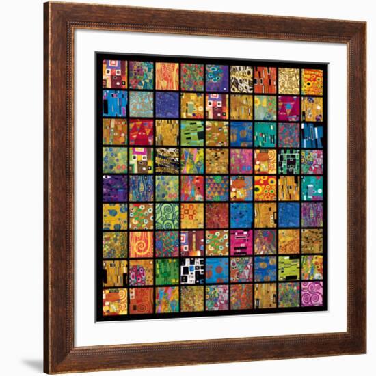 Klimt Squares-Gustav Klimt-Framed Art Print