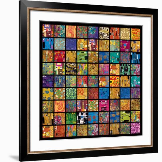 Klimt Squares-Gustav Klimt-Framed Art Print