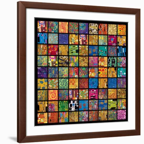 Klimt Squares-Gustav Klimt-Framed Art Print