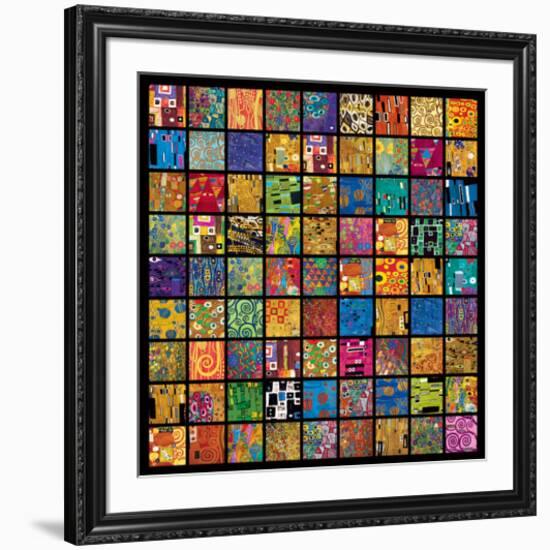 Klimt Squares-Gustav Klimt-Framed Art Print