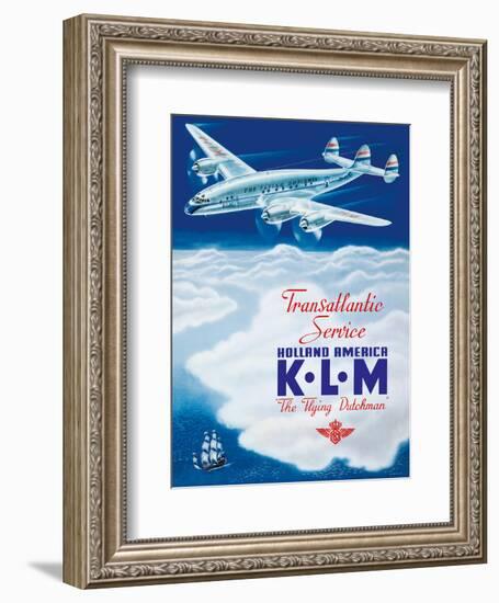 KLM Transatlantic Service - Holland America - KLM Royal Dutch Airlines-Paulus C^ Erkelens-Framed Art Print