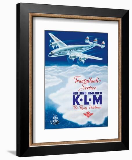 KLM Transatlantic Service - Holland America - KLM Royal Dutch Airlines-Paulus C^ Erkelens-Framed Art Print