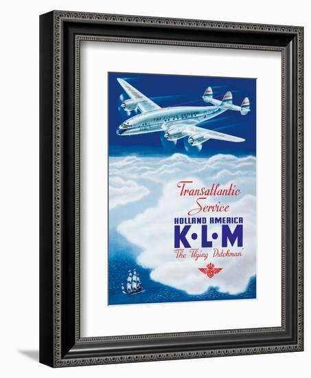 KLM Transatlantic Service - Holland America - KLM Royal Dutch Airlines-Paulus C^ Erkelens-Framed Art Print