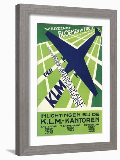 Klm Travel Poster-null-Framed Art Print