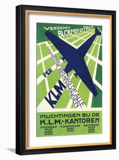 Klm Travel Poster-null-Framed Art Print