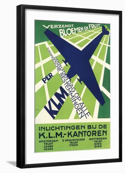 Klm Travel Poster-null-Framed Art Print