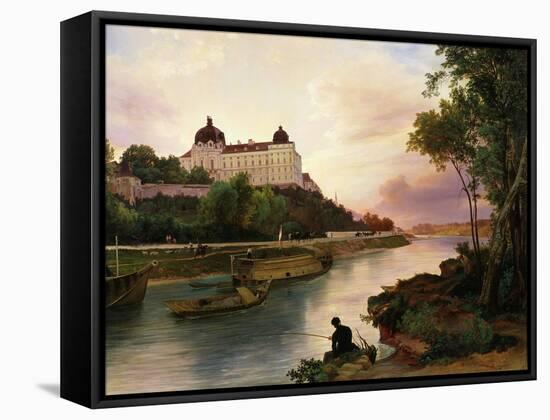 Klosterneuburg Monastery, on Danube river, Austria-Friedrich Loos-Framed Premier Image Canvas