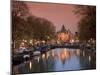 Kloveniers Burgwal Canal and Waag Historic Building, Nieuwmarkt, Amsterdam, Holland-Michele Falzone-Mounted Photographic Print