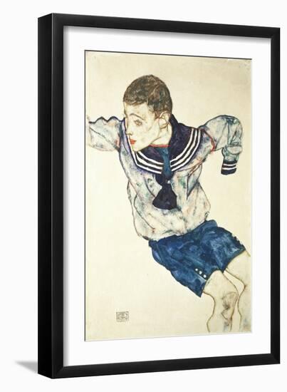 Knabe in Matrosenanzug, 1914-Egon Schiele-Framed Giclee Print