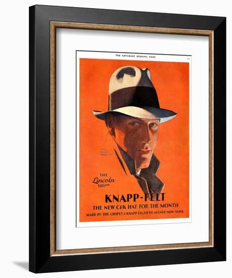 Knapp-Felt, Magazine Advertisement, USA, 1920-null-Framed Giclee Print